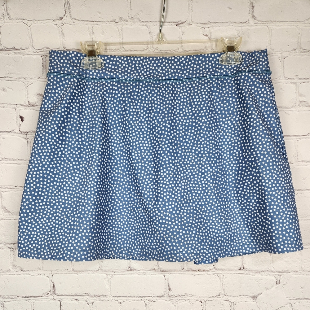 Abercrombie & Fitch YPB Blue Polka Dot Women's Skort